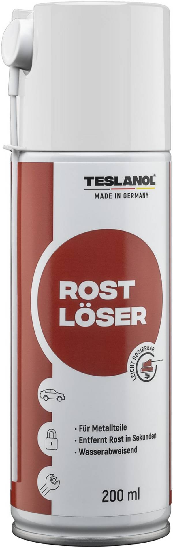 Teslanol 26015 Rostlöserspray für Auto Fahrrad & Werkstatt Rostentferner Rostlöser Spray zur Rostentfernung 200 ml