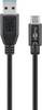 Goobay 71221 USB C auf USB A 3.1 Gen. 1 Ladekabel 15W Handy Kabel Adapterkabel 5 Gbit/s Schnellladekabel Schwarz 2 m
