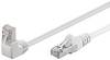 Goobay 94177 CAT 5e Netzwerkkabel F/UTP / 1x RJ45 Stecker 90 Grad gewinkelt / CCA Leiter Ethernet Kabel Weiß / 0,5m