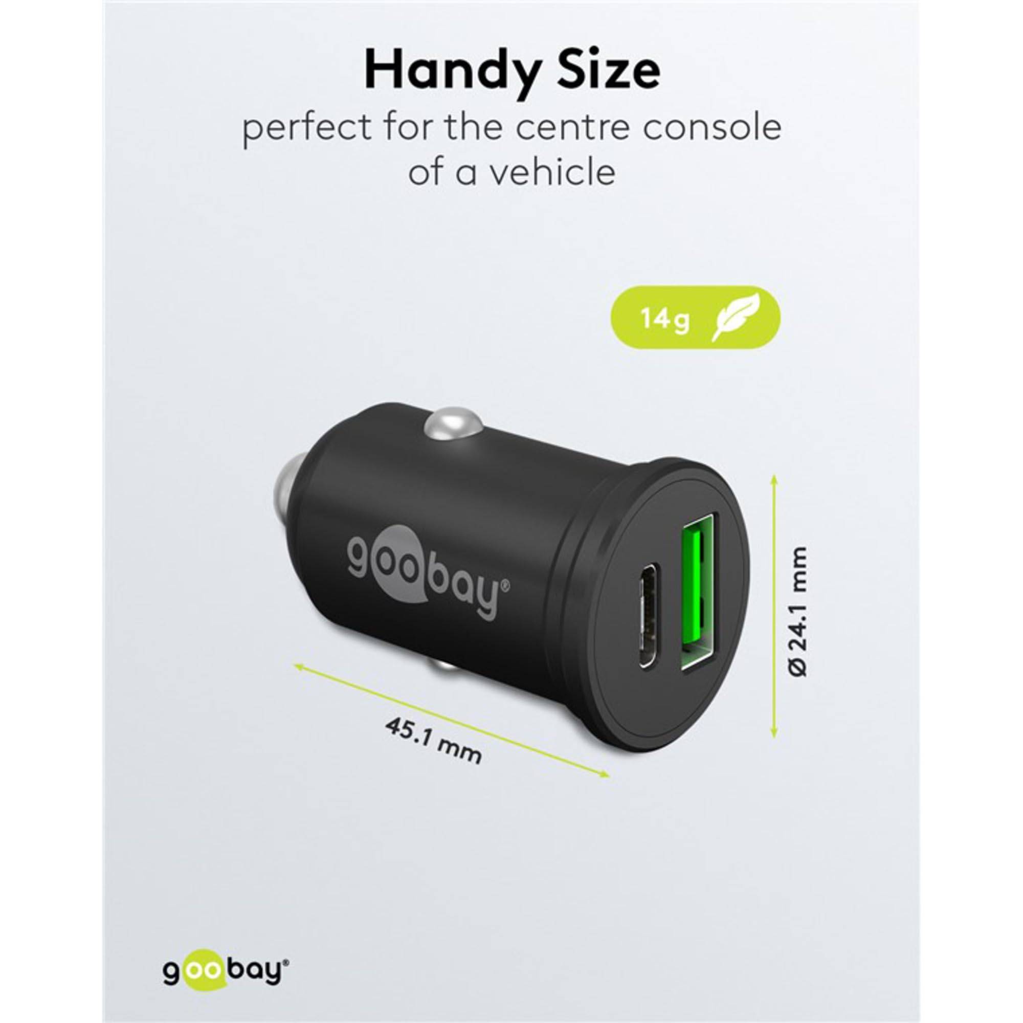 Goobay 61739 Dual USB Schnellladegerät PD Zigarettenanzünder / 45W Auto Ladegerät USB-A & USB-C Ladestecker / Schwarz-6