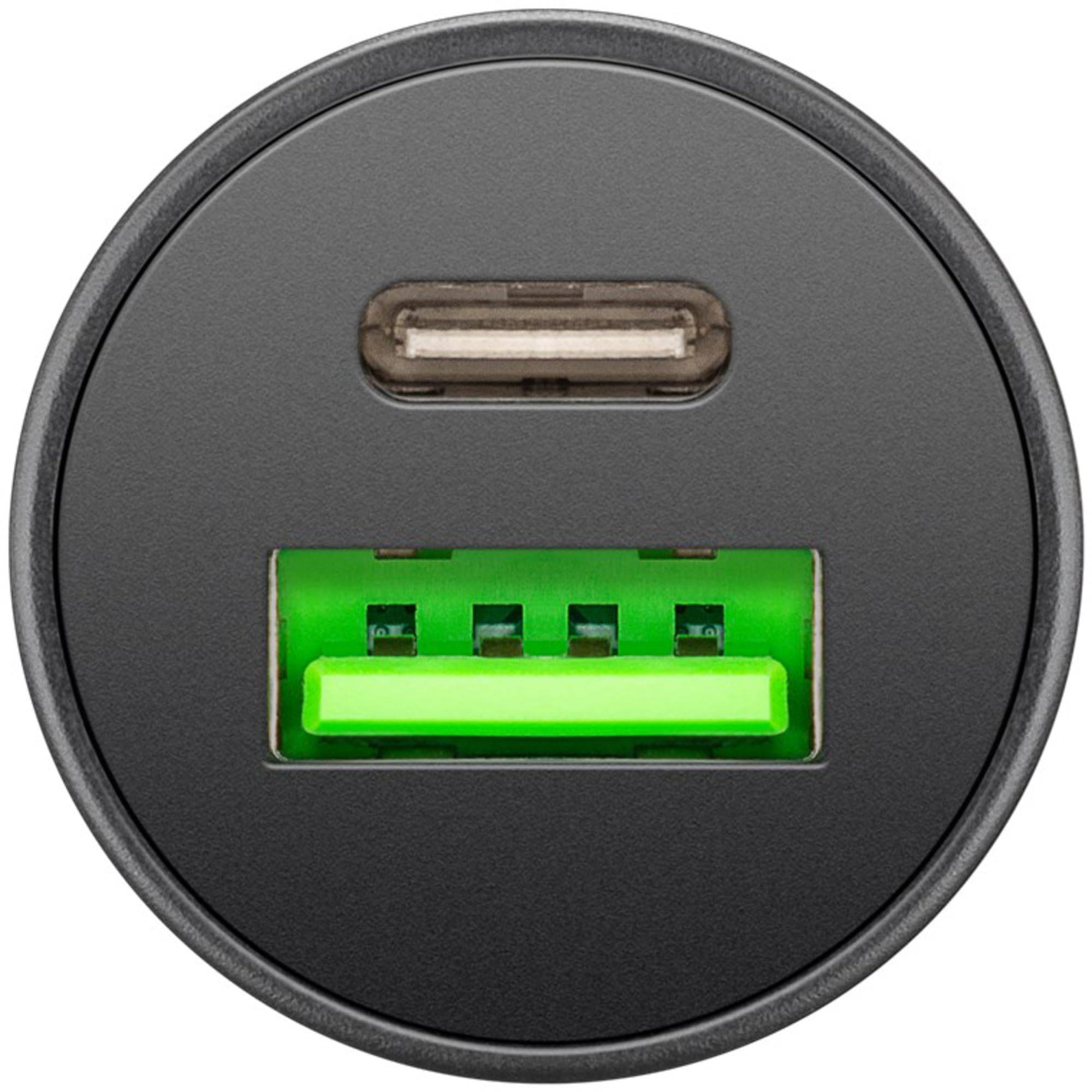 Goobay 61739 Dual USB Schnellladegerät PD Zigarettenanzünder / 45W Auto Ladegerät USB-A & USB-C Ladestecker / Schwarz-2