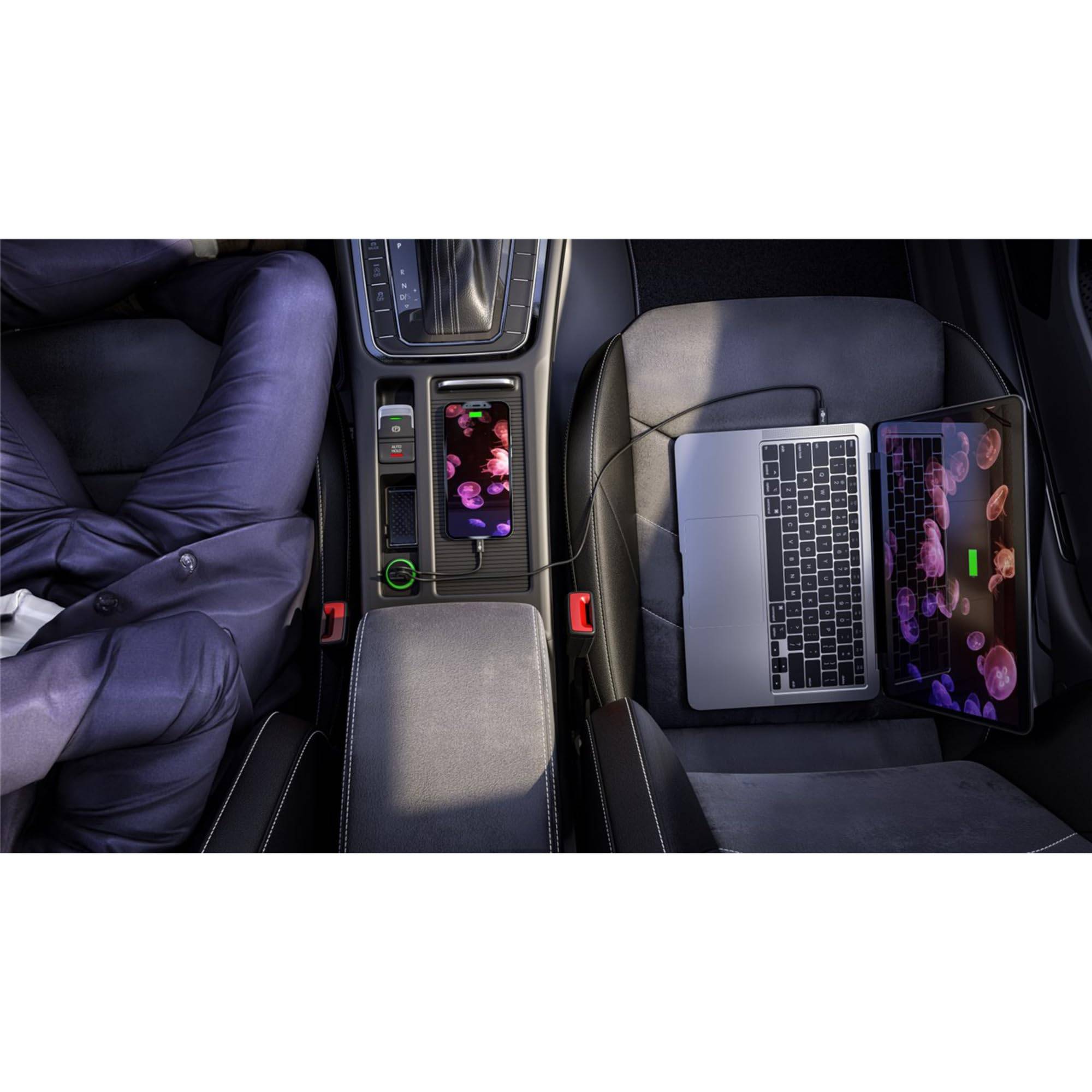Goobay 61739 Dual USB Schnellladegerät PD Zigarettenanzünder / 45W Auto Ladegerät USB-A & USB-C Ladestecker / Schwarz-3