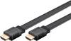 Goobay 61277 HDMI High Speed Flachkabel Ethernet UHD 4K @ 60Hz eARC HDMI Flach Monitorkabel Bildschirmkabel Schwarz 1m