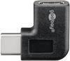 Goobay 45402 USB C Adapter Winkelstecker 90 Grad für USB Kabel 5 Gbit/s Winkeladapter OTG Adapter USB C auf USB C Winkel