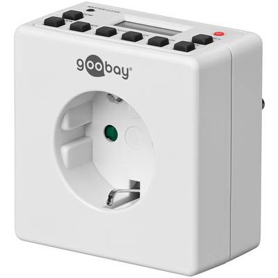 Goobay 93256 Digitale Zeitschaltuhr 3600W / 4 Tage Akku / Innen Schaltuhr für Steckdose / Timer 1 Min Takt / LCD Display-0