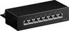 Goobay 62065 CAT 6A Patch Panel 8 Port RJ45 Buchsen für Netzwerkkabel 500 MHz Patchfeld Verteilerfeld Desktop Schwarz