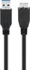 Goobay 95734 USB A 3.0 auf Micro B Kabel / Micro Typ B Festplattenkabel 5 Gbits / externe Festplatten / Schwarz / 0,5m