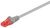 Goobay 95258 CAT 6 Netzwerkkabel RJ45 Stecker 250 MHz / Kupfer Patchkabel / LSZH LAN Kabel U/UTP Internetkabel Grau 0,5m