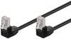 Goobay 96078 CAT 5e Netzwerkkabel F/UTP / 2x RJ45 Stecker 90 Grad gewinkelt / CCA Leiter Ethernet Kabel / Schwarz / 1m