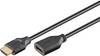 Goobay 61307 HDMI High Speed Verlängerungskabel Ethernet UHD 4K @ 60Hz eARC HDMI Monitorkabel verlängern Schwarz 1m