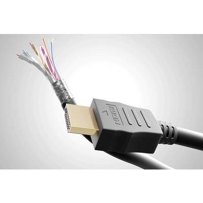 Goobay 61306 HDMI High Speed Verlängerungskabel Ethernet UHD 4K @ 60Hz eARC HDMI Monitorkabel verlängern Schwarz 0,5m-2