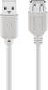 Goobay 68621 USB A 2.0 Highspeed Verlängerungskabel / Handyladekabel 480 Mbits / USB Kabel verlängern / Grau / 0,3m