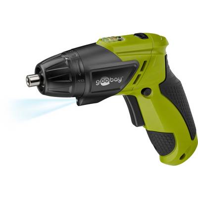 Goobay 71880 Akkuschrauber mit LED-Lampe 3.6 V 1.3 Ah Li-Ion Akku schnurloser Akkubohrer mit Netzteil & Bohraufsätze-0