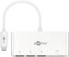 Goobay 62097 USB-C Adapter Multiport USB Hub 5 Ports 3x USB-A 3.0, 1x microSD Reader & 1x SD Kartenleser Verteiler, Weiß