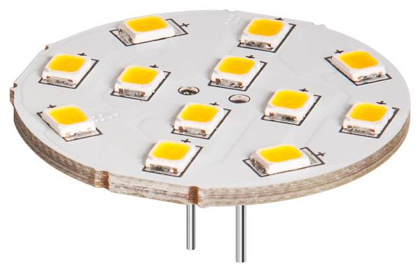 Goobay 30586 LED Tellerstrahler G4 Leuchtmittel 2 Watt / LED Glühbirne warmweiß 3000 K / Sockel G4 / LED Glühlampe 230lm
