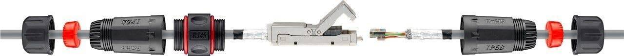 Goobay 44417 Outdoor CAT 6 STP / Kabelverbinder IP68 wasserdicht / LSA Netzwerkkabel Kupplung / 250 MHz LAN Verbinder-3