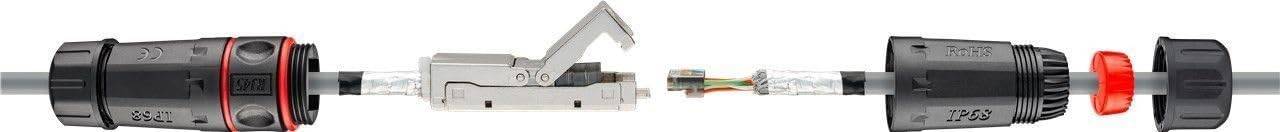 Goobay 44417 Outdoor CAT 6 STP / Kabelverbinder IP68 wasserdicht / LSA Netzwerkkabel Kupplung / 250 MHz LAN Verbinder-4