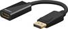 Goobay 67881 DisplayPort auf HDMI Adapter / 8K @ 30Hz / Adapterkabel DP auf HDMI Konverter / Schwarz / Kabel 10 cm