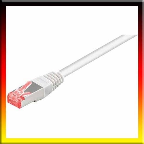 Goobay 93506 CAT 6 Netzwerkkabel RJ45 Stecker Kupferleiter halogenfrei Ethernet LAN Kabel S/FTP Schirmung PiMF Weiß 20m-1