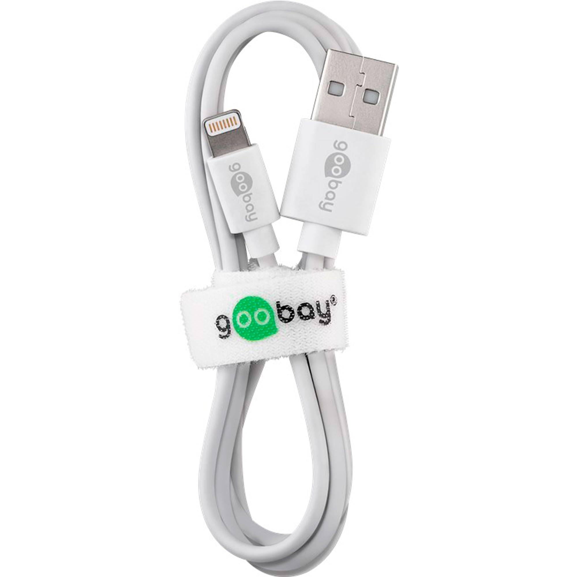 Goobay 44978 USB-A Netzteil 5W / Apple Lightning Ladekabel / iPhone Ladegerät / USB Adapter 5V 1A / Weiß / Kabel 1m-5