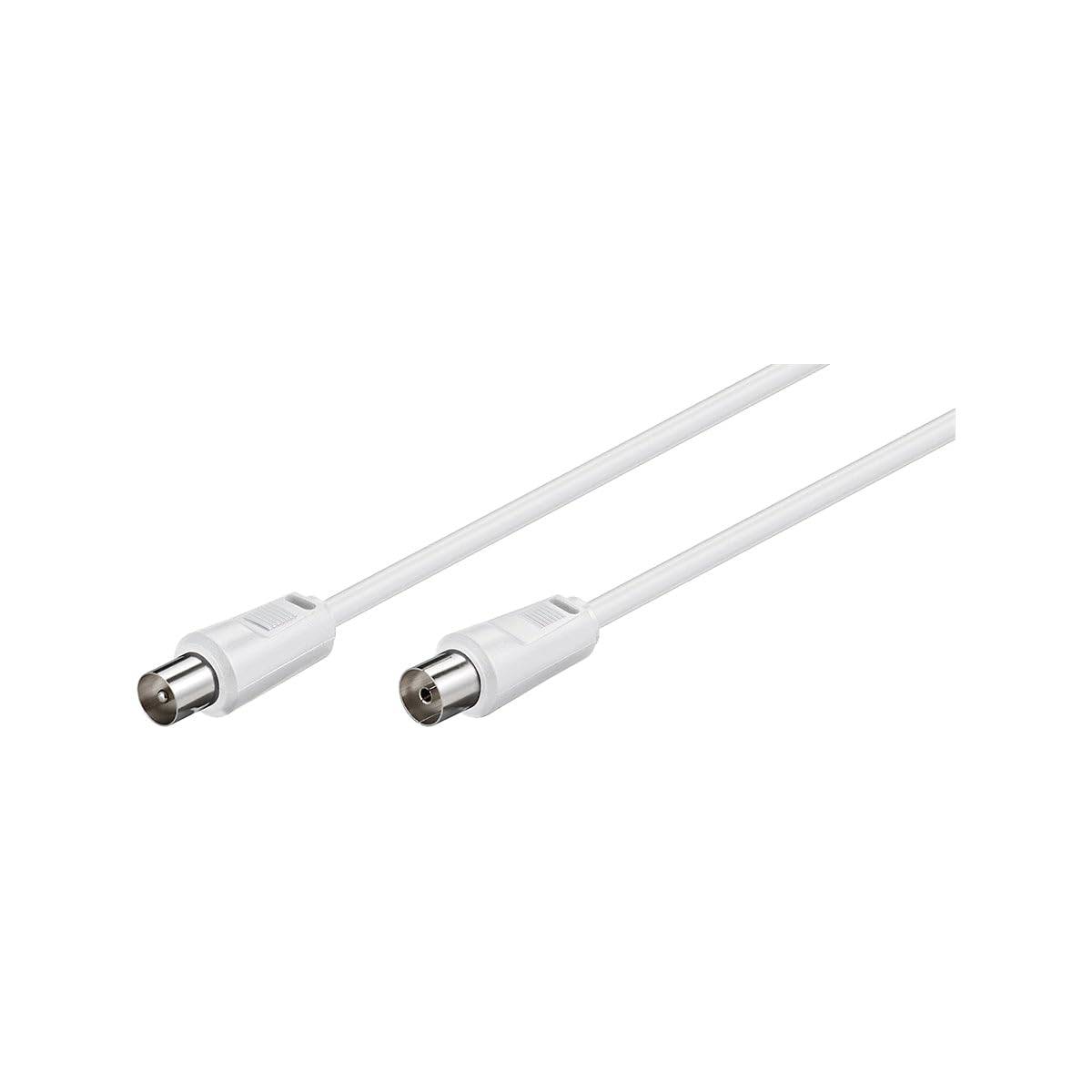 Goobay 11514 Antennenkabel Koax Stecker auf Koax Buchse / SAT Kabel Koaxialkabel Satellitenkabel 70 dB / Weiß / 10m-6