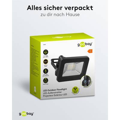 Goobay 53868 LED Strahler Außen 10W Außenstrahler 850 lm / Scheinwerfer Wandmontage Fluter / Gartenstrahler / Schwarz-5