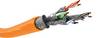 Goobay 91889 CAT 7A Netzwerkkabel SFTP / Kupfer / 1000 MHz Ethernet Kabel halogenfrei / AWG 23/1 (solid) / Orange / 250m
