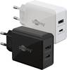 Goobay 61674 Dual Port USB Netzteil 30W / Schnellladegerät PD & QC / USB-A & USB-C Adapter / USB Charger Ladegerät Weiß
