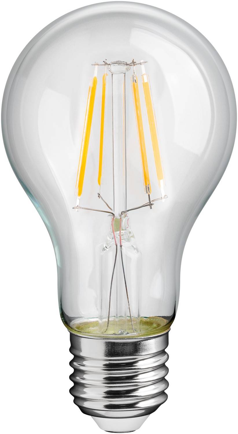 Goobay 65395 LED Glühbirne E27 Leuchtmittel 4 Watt / LED Birne warmweiß 2700 K / Sockel E27 / LED Glühlampe Filament-0