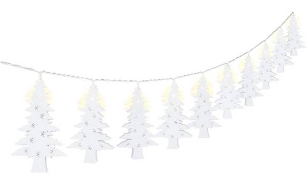 Goobay 57947 LED-Lichterkette 10 warmweiße LED mit Timer, Weihnachtsbeleuchtung Tannenbaum Lichterkette mit Batterie