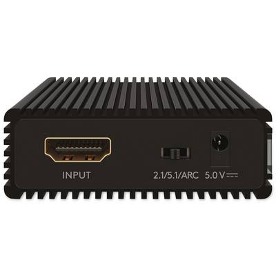 Goobay 58477 HDMI Extractor Audio 4K @ 60Hz Digital auf Analog Konverter 18 Gbit/s HDMI Audio Adapter Toslink & Klinke-3