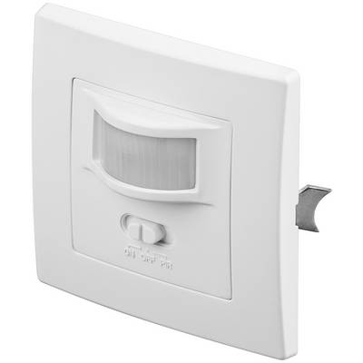 Goobay 96005 Infrarot Bewegungsmelder mit 160° PIR-Sensor für innen LED Leuchten Unterputz Wandmontage Melder, 9 m, Weiß-0