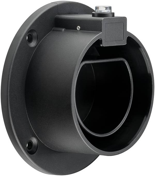 Goobay 61141 Wandhalterung Typ 2 Ladekabel Hybrid & E-Auto Stecker Schutz Halterung für Wallbox Kabelhalter Wand Schwarz