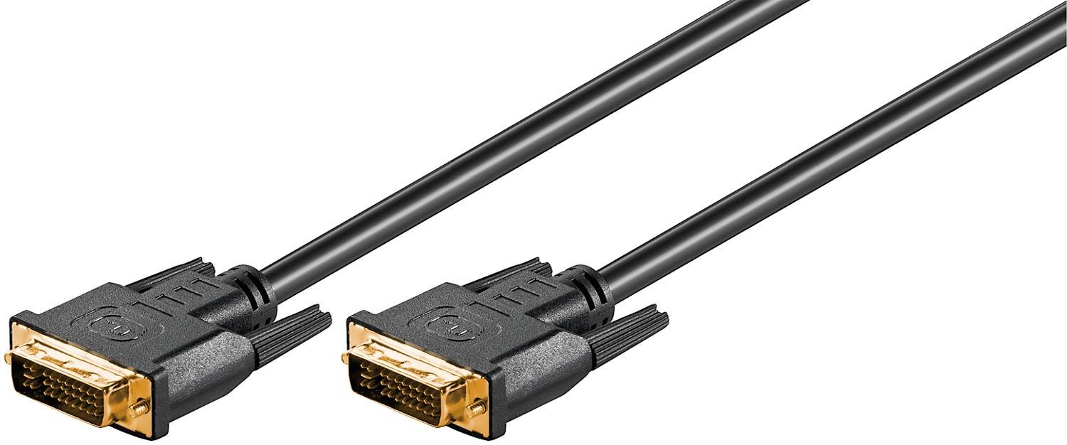 Goobay 69210 DVI auf DVI Kabel Bildschirmkabel / Full HD Monitorkabel / DVI I Dual Link 24+5 Pin Stecker / Schwarz / 3m-0