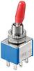 Goobay 10021 Mini Kippschalter 250 V/AC 3 A, Gehäuse blau, Schalter 2x EIN/EIN rastend 6 Pin Lötösen Modellbau & DIY