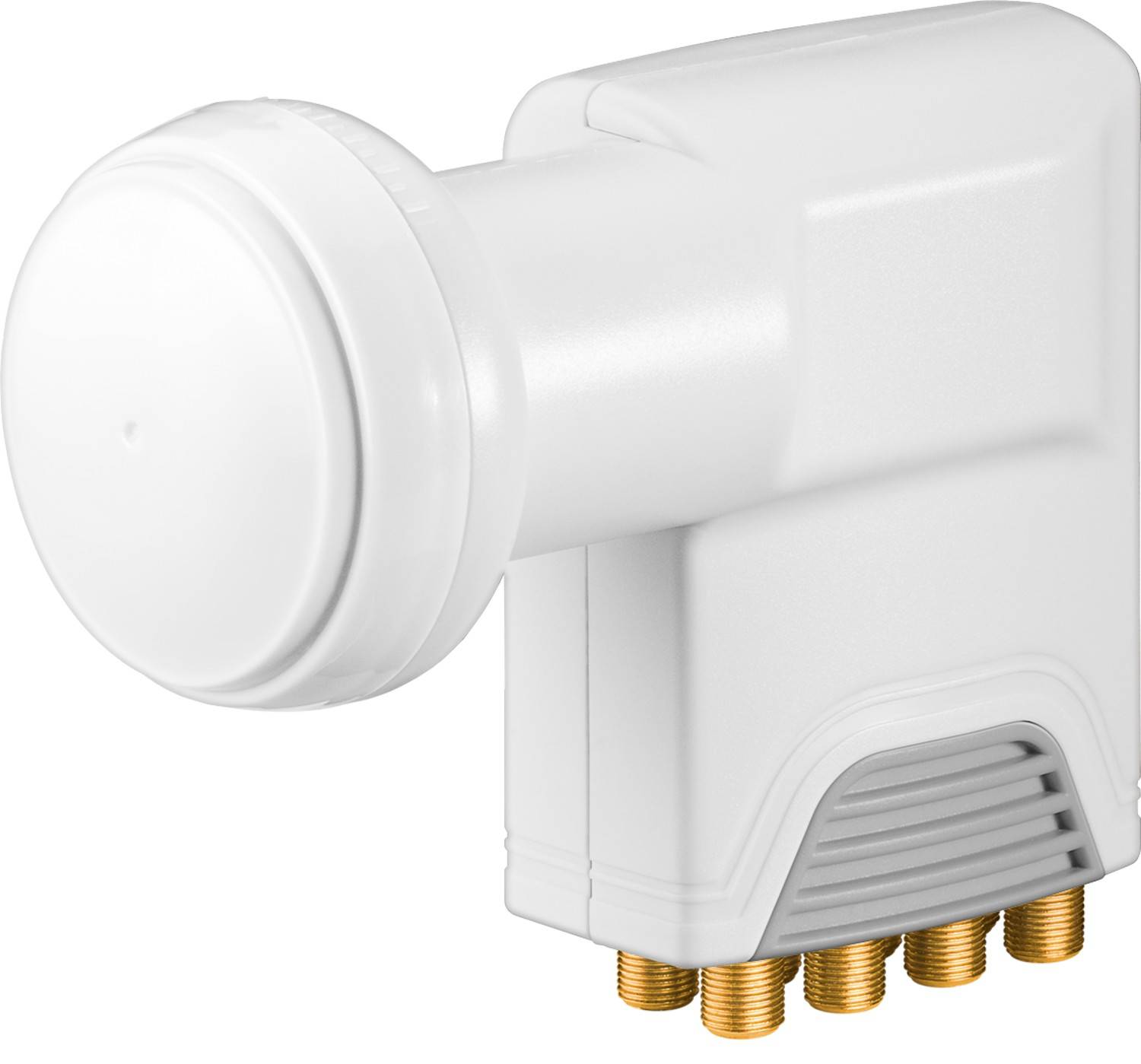 Goobay 67273 Universal Octo LNB für 8x Teilnehmer UHD 8K vergoldete F-Buchsen wasserdicht SAT LNB digital DVB-S2 & DVB-S-0