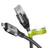 Goobay 70753 RJ45 Ethernet auf USB C 3.1 Kabel / FTP Internetkabel 1 Gbits / CAT 6 Netzwerkkabel / Textilkabel / 7,5m/sw