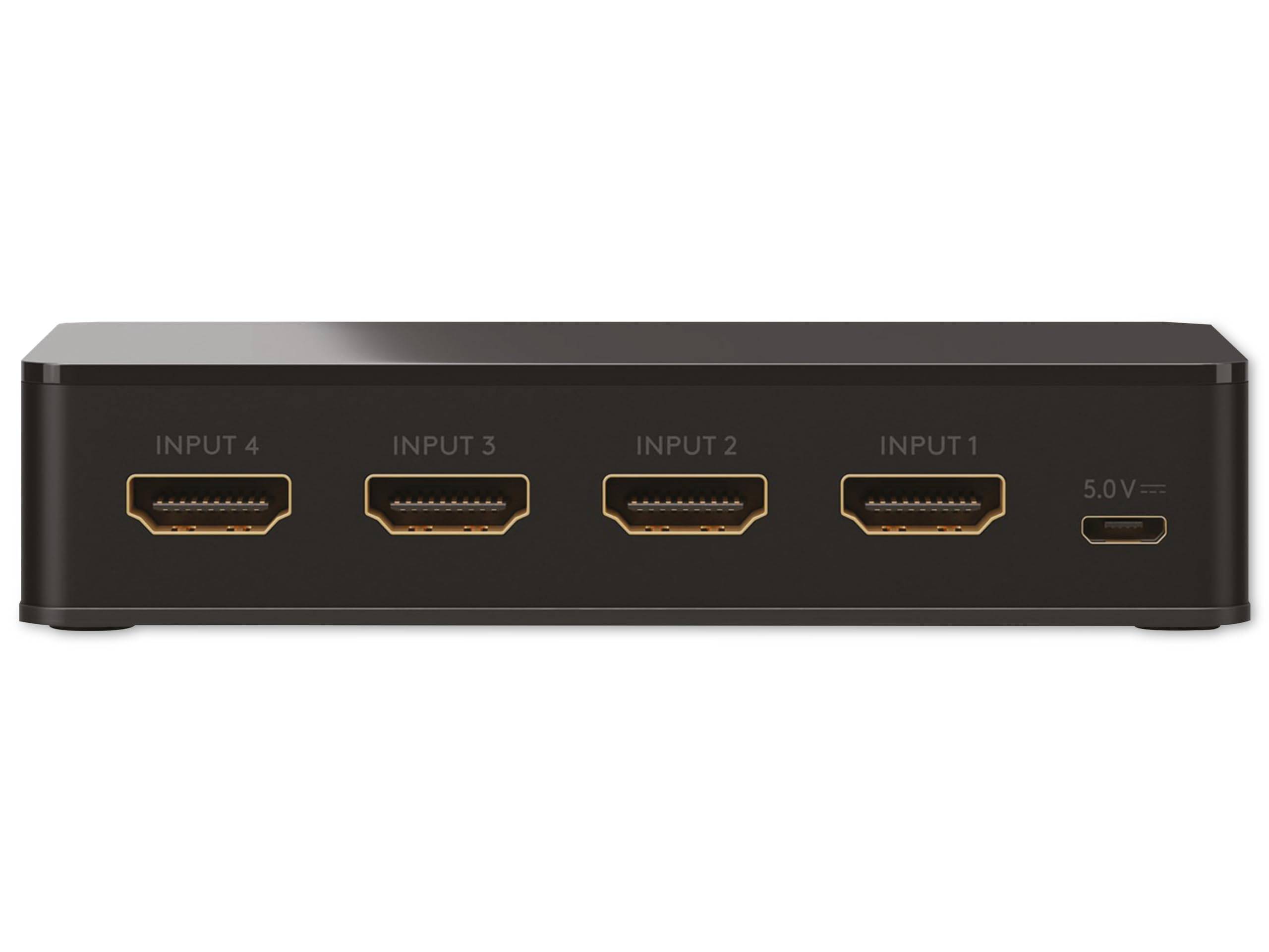 Goobay 58489 HDMI Umschalter 4 in 1 out Fernbedienung HDMI Kabel 4K @ 60Hz HDMI Switch 18 Gbit/s Umschaltbox HDMI Weiche-3