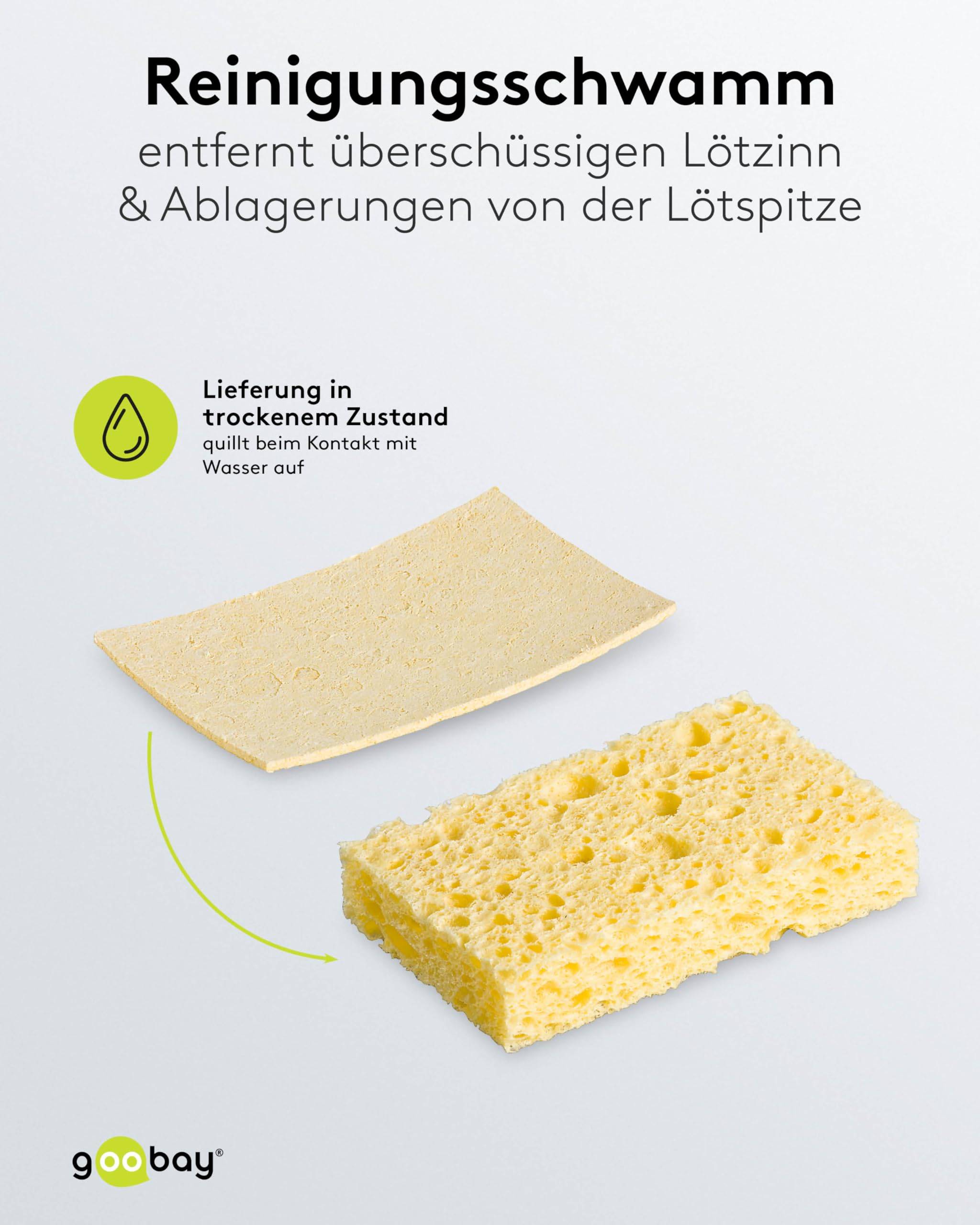 Goobay 51207 Lötkolbenständer mit Lötschwamm / Lötkolbenhalter zur Lötkolben Ablage / Lötkolben Ständer mit Lötschamm-3