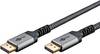 Goobay Plus 65264 DisplayPort Kabel 1.4 Gaming Monitorkabel UHD 8K @ 60Hz DP Textilkabel Shark Skin 32,4 Gbits Grau / 1m