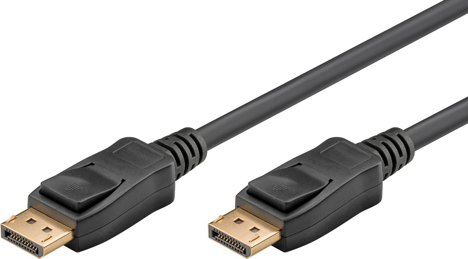 Goobay 64849 DisplayPort Kabel 2.1 Monitorkabel UHD 8K @ 60Hz VESA Zertifikat / Bildschirmkabel 40 Gbits / Schwarz / 1m