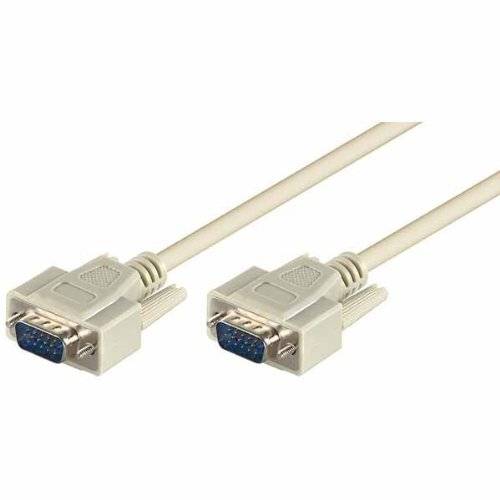 Goobay 68312 VGA auf VGA Kabel / Full HD Monitorkabel / VGA Stecker 15 polig / Bildschirmkabel für Monitor / Grau / 3m-1