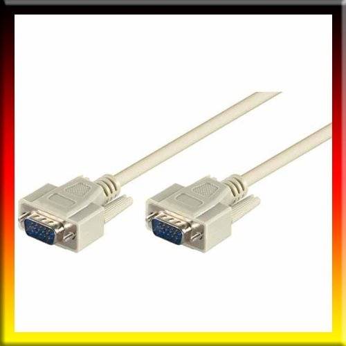 Goobay 68312 VGA auf VGA Kabel / Full HD Monitorkabel / VGA Stecker 15 polig / Bildschirmkabel für Monitor / Grau / 3m-2