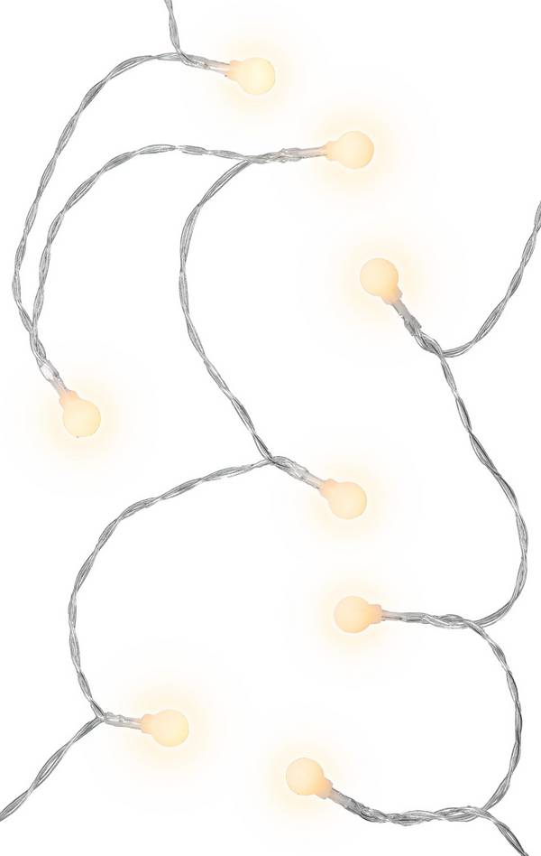 Goobay 60333 LED-Lichterkette 80 warmweiße LED mit Timer & 2 Modi Weihnachtsbeleuchtung für innen & außen, Batterie