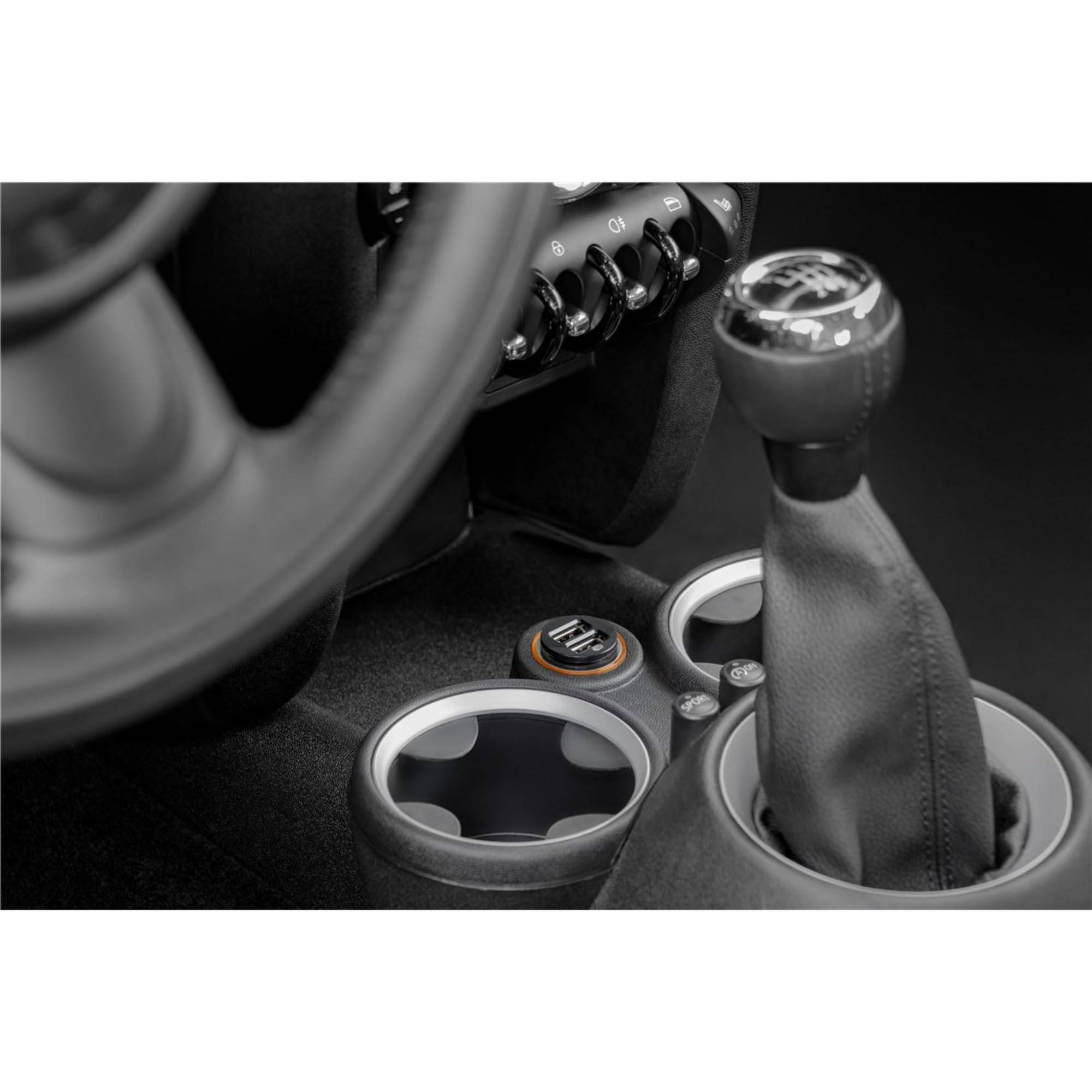 Goobay 58820 Dual Kfz Adapter Zigarettenanzünder / USB-C Ladekabel 1m / Auto Ladegerät 12W / USB-A Ladeset / Schwarz-3