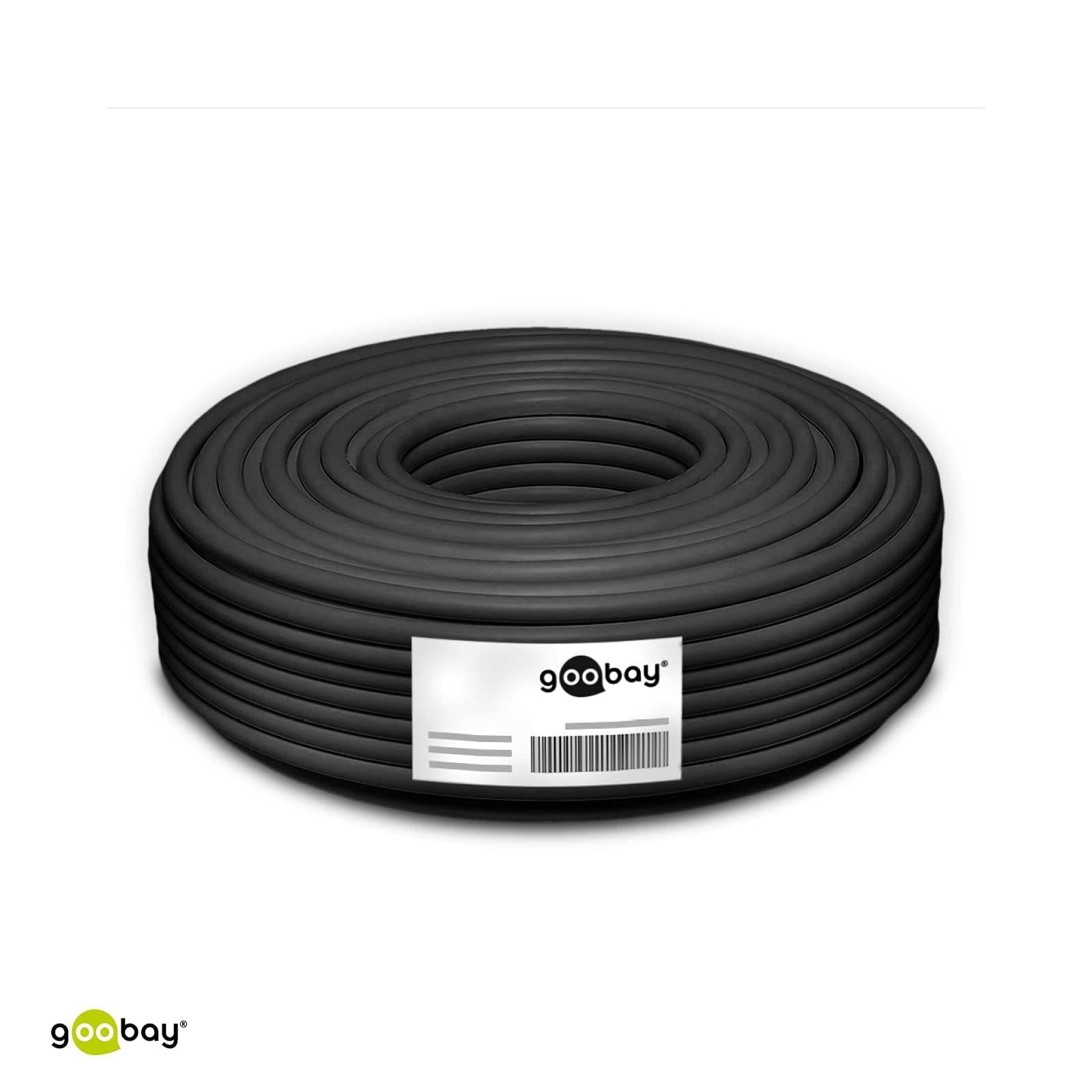 Goobay 52768 CAT 7 Netzwerkkabel SFTP / Außenbereich / Ethernet 600 MHz / OFC Twisted Pair Verlegekabel / Schwarz / 100m-5