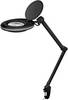 Goobay 65575 LED Lupenleuchte Tischklemme Ø 127mm Kristall Linse 3 Dioptrien Lupe mit Licht Lupenlampe Tischlupe Schwarz