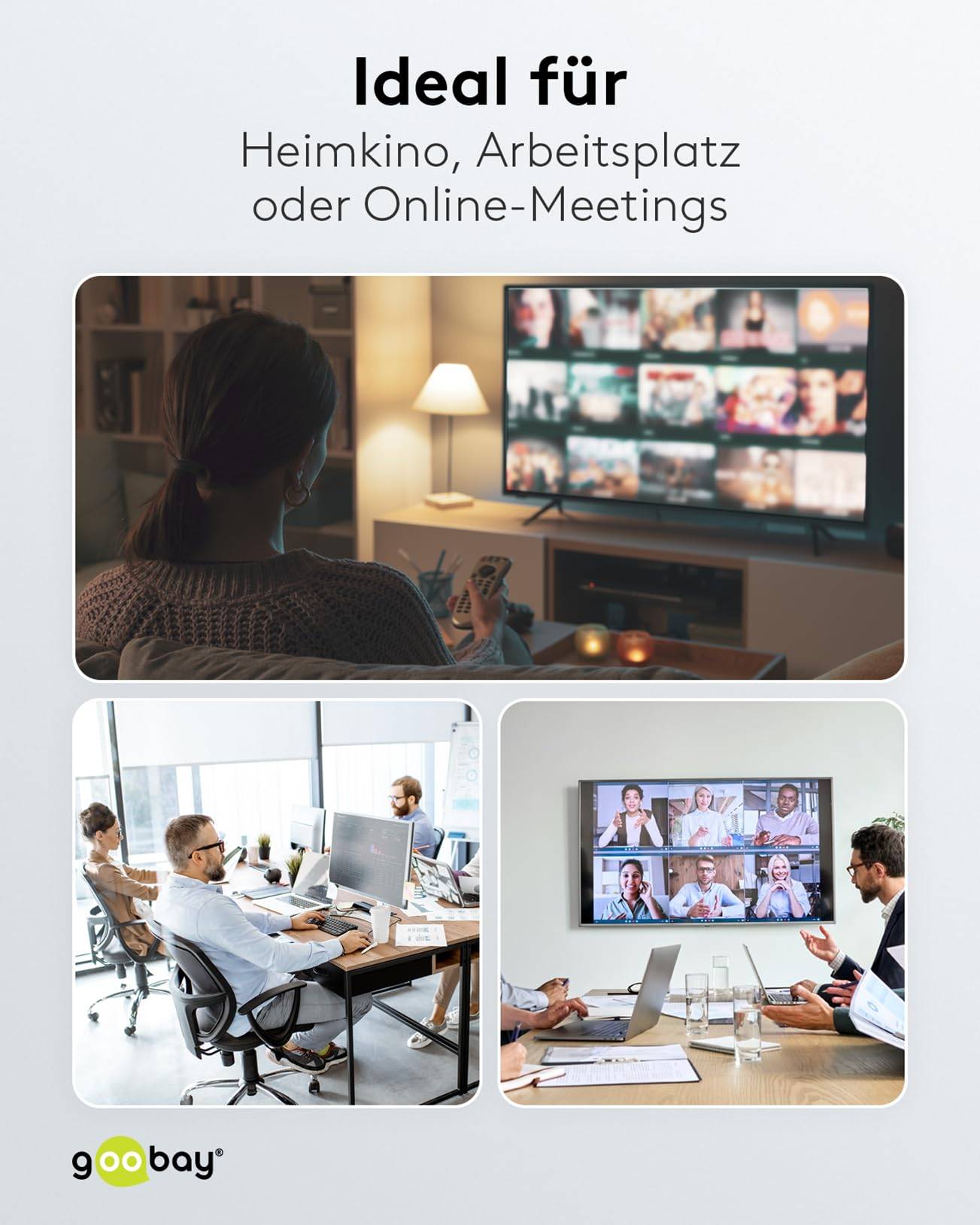 Goobay 64564 Gigabit Ethernet Netzwerk Switch 8 Port LAN Switch 1000 Mbit/s Splitter lüfterloses Design Verteiler Weiß-2