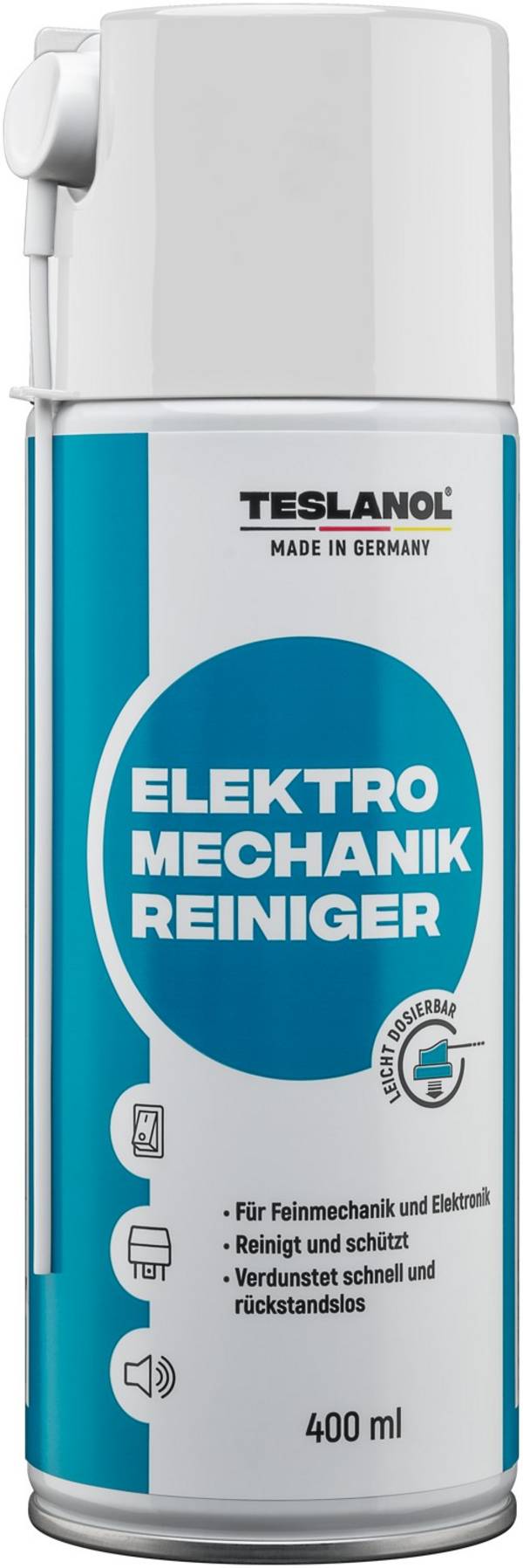 Teslanol 26018 Elektro Mechanik Reinigungsspray für elektrische Kontakte & Schalter Kontaktspray für Öl & Fett 400 ml