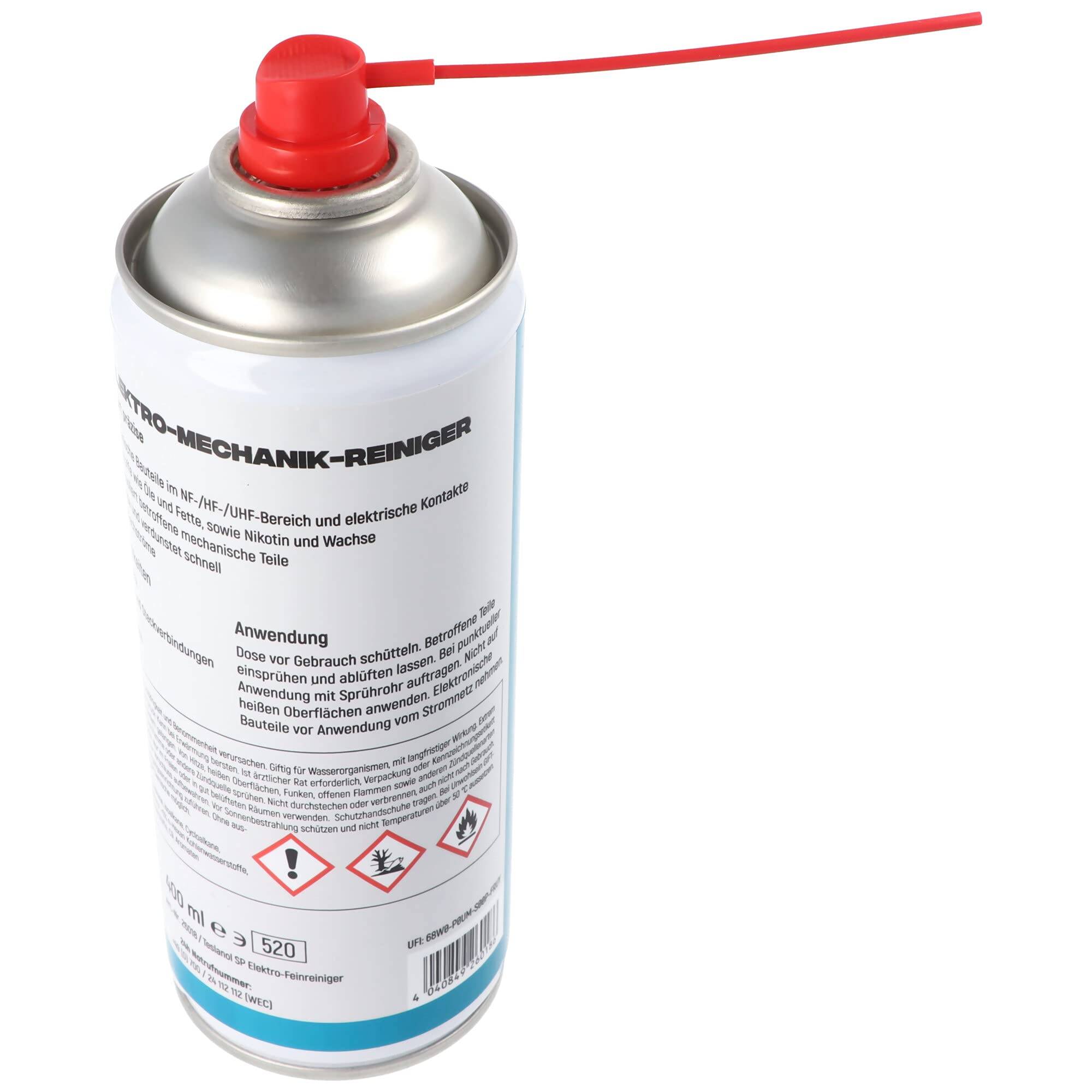 Teslanol 26018 Elektro Mechanik Reinigungsspray für elektrische Kontakte & Schalter Kontaktspray für Öl & Fett 400 ml-1